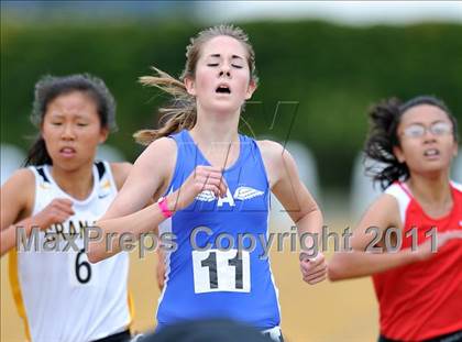 Thumbnail 1 in CIF NCS Masters Track & Field Championships (Girls 3200) photogallery.