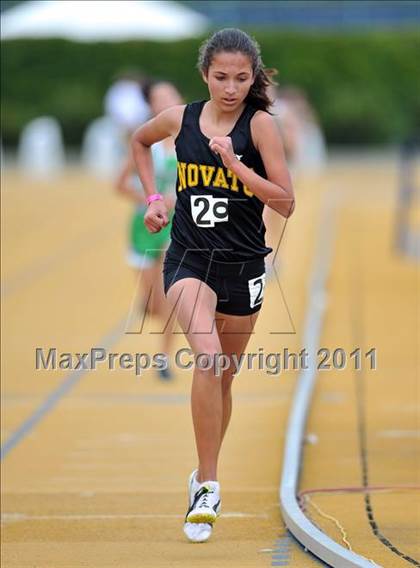 Thumbnail 1 in CIF NCS Masters Track & Field Championships (Girls 3200) photogallery.