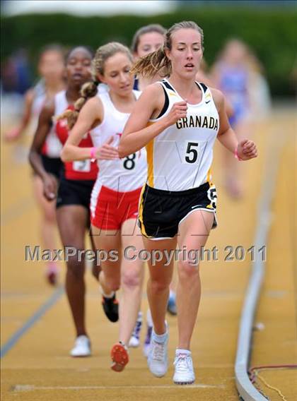 Thumbnail 3 in CIF NCS Masters Track & Field Championships (Girls 3200) photogallery.