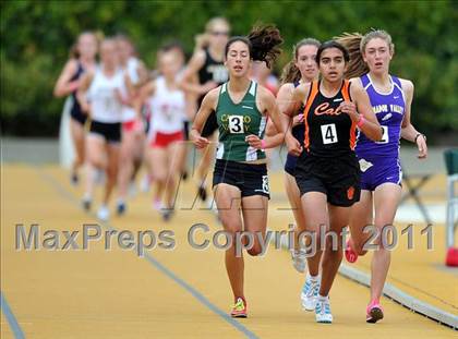 Thumbnail 2 in CIF NCS Masters Track & Field Championships (Girls 3200) photogallery.