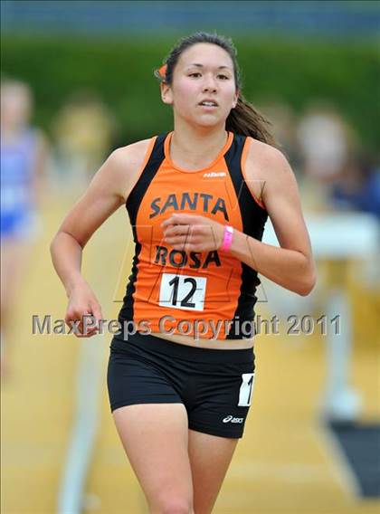 Thumbnail 2 in CIF NCS Masters Track & Field Championships (Girls 3200) photogallery.