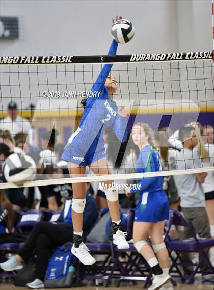 Thumbnail 2 in Xavier College Prep vs. Kamehameha Kapalama (Durango Fall Classic) photogallery.