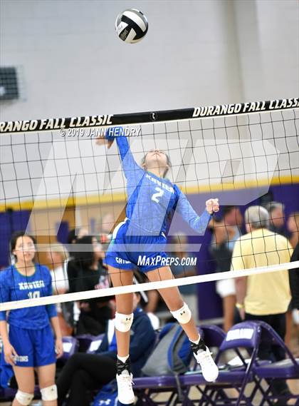 Thumbnail 2 in Xavier College Prep vs. Kamehameha Kapalama (Durango Fall Classic) photogallery.