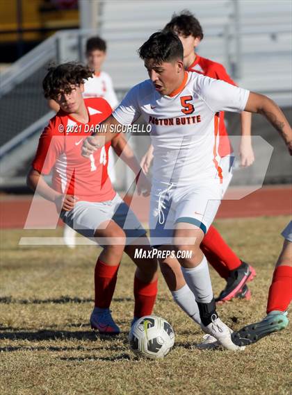 Thumbnail 2 in Poston Butte vs American Leadership Academy - Ironwood (Desert Ridge Cactus Cup Tournament) photogallery.