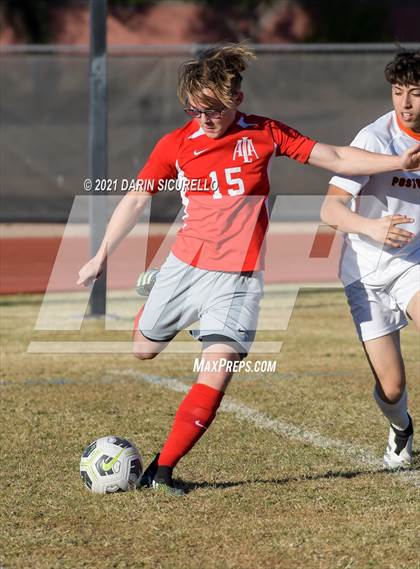 Thumbnail 3 in Poston Butte vs American Leadership Academy - Ironwood (Desert Ridge Cactus Cup Tournament) photogallery.