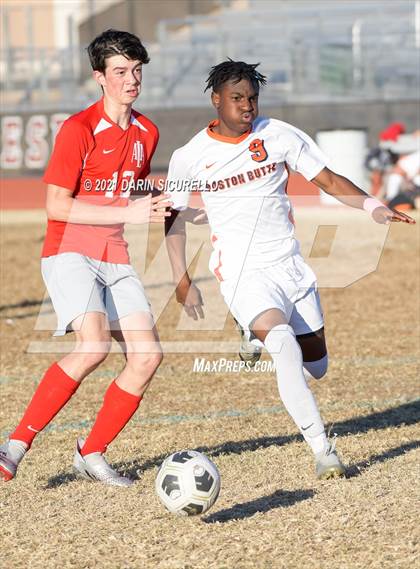 Thumbnail 2 in Poston Butte vs American Leadership Academy - Ironwood (Desert Ridge Cactus Cup Tournament) photogallery.