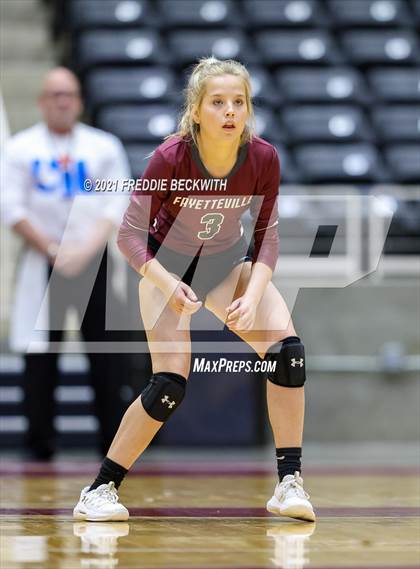 Thumbnail 3 in Fayetteville vs. Sulphur Bluff (UIL Volleyball 1A Semi-Finals) photogallery.