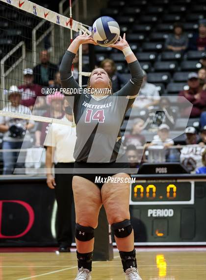 Thumbnail 3 in Fayetteville vs. Sulphur Bluff (UIL Volleyball 1A Semi-Finals) photogallery.