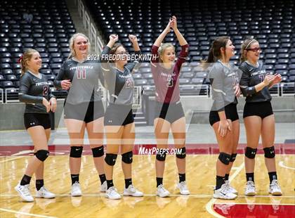 Thumbnail 1 in Fayetteville vs. Sulphur Bluff (UIL Volleyball 1A Semi-Finals) photogallery.