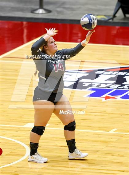Thumbnail 2 in Fayetteville vs. Sulphur Bluff (UIL Volleyball 1A Semi-Finals) photogallery.