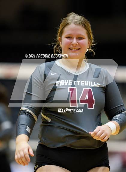 Thumbnail 2 in Fayetteville vs. Sulphur Bluff (UIL Volleyball 1A Semi-Finals) photogallery.