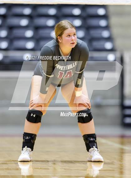 Thumbnail 1 in Fayetteville vs. Sulphur Bluff (UIL Volleyball 1A Semi-Finals) photogallery.
