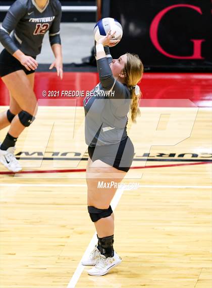 Thumbnail 1 in Fayetteville vs. Sulphur Bluff (UIL Volleyball 1A Semi-Finals) photogallery.