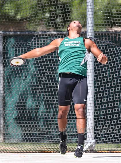 Thumbnail 1 in CIF State Track & Field Championships (Boys Discus) photogallery.