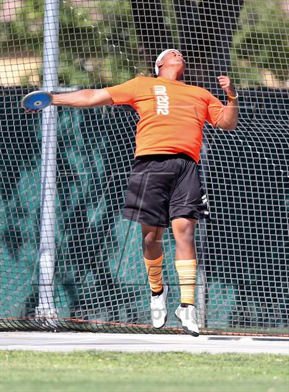 Thumbnail 1 in CIF State Track & Field Championships (Boys Discus) photogallery.