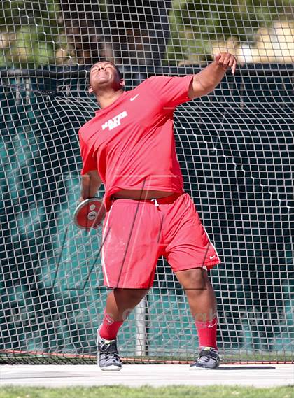 Thumbnail 2 in CIF State Track & Field Championships (Boys Discus) photogallery.