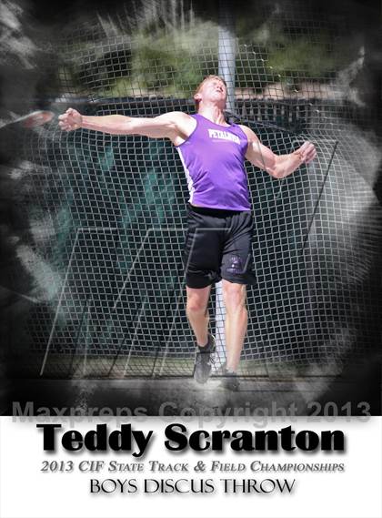 Thumbnail 1 in CIF State Track & Field Championships (Boys Discus) photogallery.