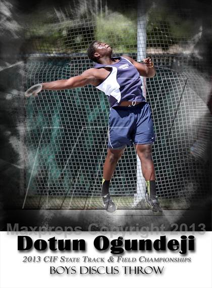 Thumbnail 1 in CIF State Track & Field Championships (Boys Discus) photogallery.