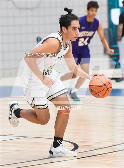 Thumbnail 2 in Sunrise Mountain vs. Rancho Solano - Section 7 Basketball Tournament photogallery.