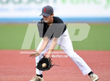 Thumbnail 1 in HVMSBL High School Futures (Team Black vs Team Blue) photogallery.