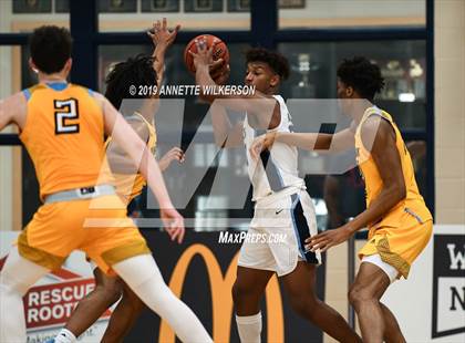 Thumbnail 1 in Huntington St. Joseph Prep vs. Berkeley Prep (ARS/Rescue Rooter National Hoopfest) photogallery.
