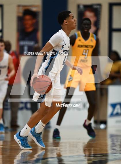 Thumbnail 2 in Huntington St. Joseph Prep vs. Berkeley Prep (ARS/Rescue Rooter National Hoopfest) photogallery.