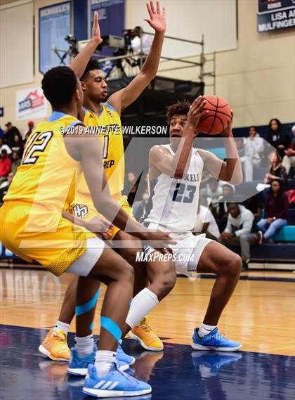 Thumbnail 2 in Huntington St. Joseph Prep vs. Berkeley Prep (ARS/Rescue Rooter National Hoopfest) photogallery.