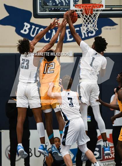 Thumbnail 1 in Huntington St. Joseph Prep vs. Berkeley Prep (ARS/Rescue Rooter National Hoopfest) photogallery.