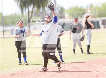 Thumbnail 1 in San Pasqual Valley vs Tonopah Valley (Chandler Prep Softball Classic) photogallery.