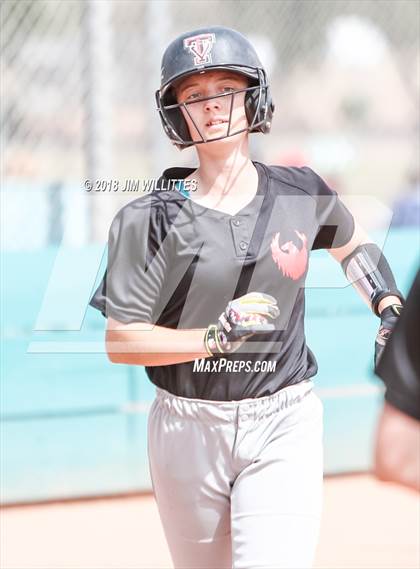Thumbnail 2 in San Pasqual Valley vs Tonopah Valley (Chandler Prep Softball Classic) photogallery.