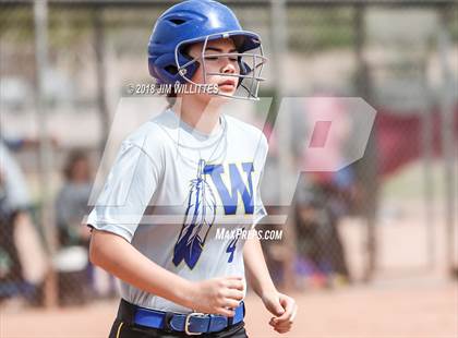 Thumbnail 2 in San Pasqual Valley vs Tonopah Valley (Chandler Prep Softball Classic) photogallery.