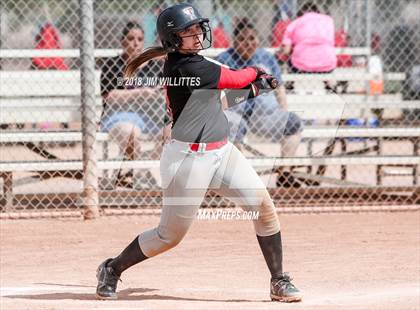Thumbnail 2 in San Pasqual Valley vs Tonopah Valley (Chandler Prep Softball Classic) photogallery.