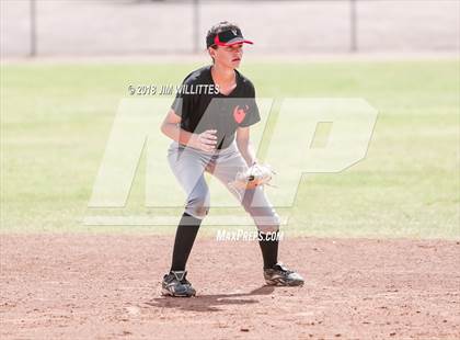 Thumbnail 2 in San Pasqual Valley vs Tonopah Valley (Chandler Prep Softball Classic) photogallery.