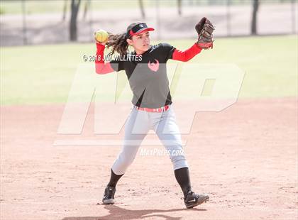 Thumbnail 2 in San Pasqual Valley vs Tonopah Valley (Chandler Prep Softball Classic) photogallery.