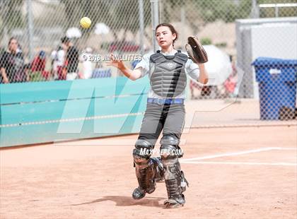 Thumbnail 2 in San Pasqual Valley vs Tonopah Valley (Chandler Prep Softball Classic) photogallery.