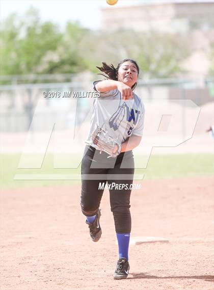 Thumbnail 3 in San Pasqual Valley vs Tonopah Valley (Chandler Prep Softball Classic) photogallery.