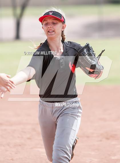 Thumbnail 3 in San Pasqual Valley vs Tonopah Valley (Chandler Prep Softball Classic) photogallery.