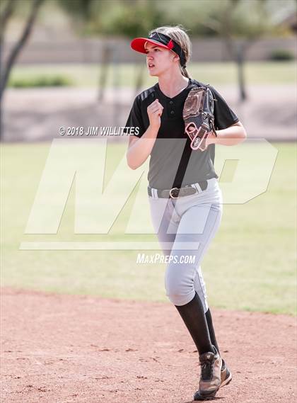 Thumbnail 2 in San Pasqual Valley vs Tonopah Valley (Chandler Prep Softball Classic) photogallery.