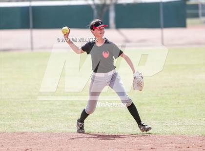 Thumbnail 3 in San Pasqual Valley vs Tonopah Valley (Chandler Prep Softball Classic) photogallery.