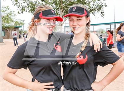 Thumbnail 3 in San Pasqual Valley vs Tonopah Valley (Chandler Prep Softball Classic) photogallery.
