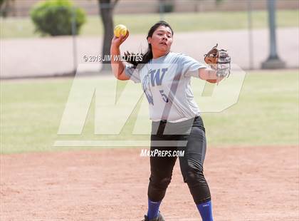 Thumbnail 1 in San Pasqual Valley vs Tonopah Valley (Chandler Prep Softball Classic) photogallery.