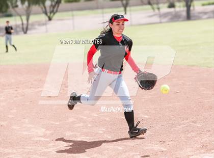 Thumbnail 1 in San Pasqual Valley vs Tonopah Valley (Chandler Prep Softball Classic) photogallery.
