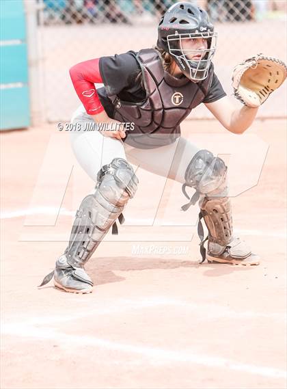 Thumbnail 2 in San Pasqual Valley vs Tonopah Valley (Chandler Prep Softball Classic) photogallery.