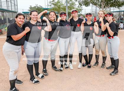 Thumbnail 3 in San Pasqual Valley vs Tonopah Valley (Chandler Prep Softball Classic) photogallery.