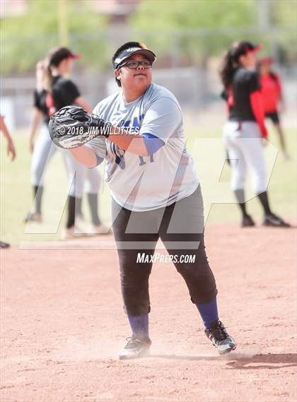 Thumbnail 1 in San Pasqual Valley vs Tonopah Valley (Chandler Prep Softball Classic) photogallery.
