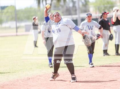 Thumbnail 2 in San Pasqual Valley vs Tonopah Valley (Chandler Prep Softball Classic) photogallery.