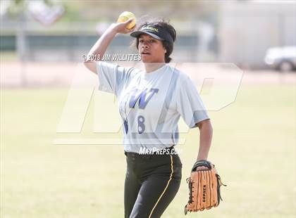 Thumbnail 3 in San Pasqual Valley vs Tonopah Valley (Chandler Prep Softball Classic) photogallery.