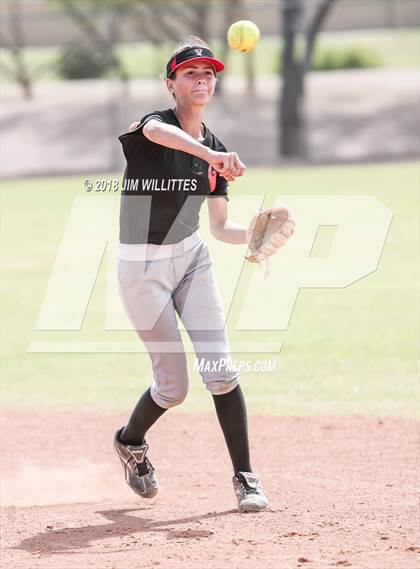Thumbnail 2 in San Pasqual Valley vs Tonopah Valley (Chandler Prep Softball Classic) photogallery.