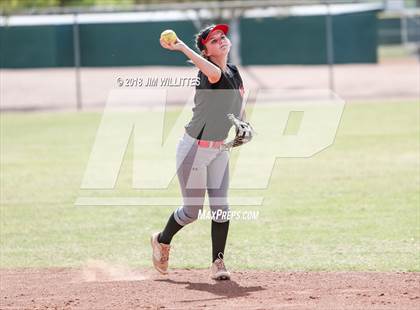 Thumbnail 3 in San Pasqual Valley vs Tonopah Valley (Chandler Prep Softball Classic) photogallery.
