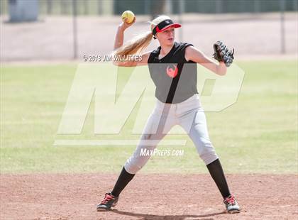 Thumbnail 3 in San Pasqual Valley vs Tonopah Valley (Chandler Prep Softball Classic) photogallery.